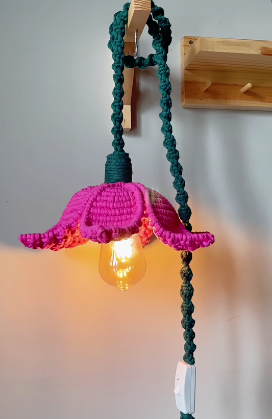 Macrame Flower Lamp