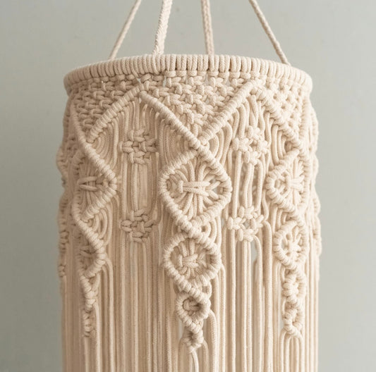 MOONLIT MACRAME LAMPSHADE