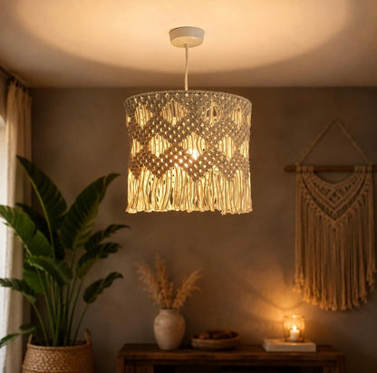 BOHO GLOW MACRAME LAMPSHADE