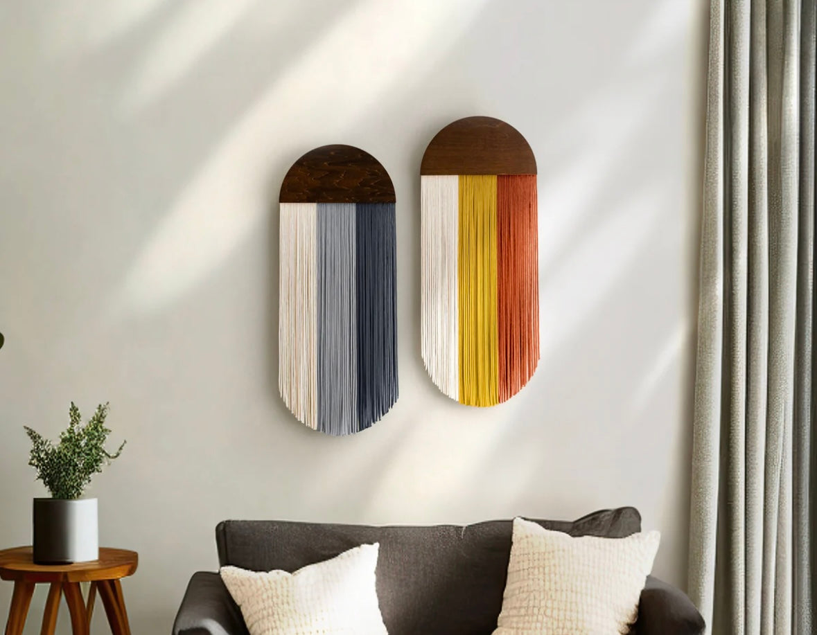 Half circle wall hanging