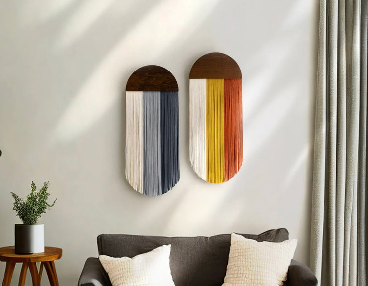Half circle wall hanging