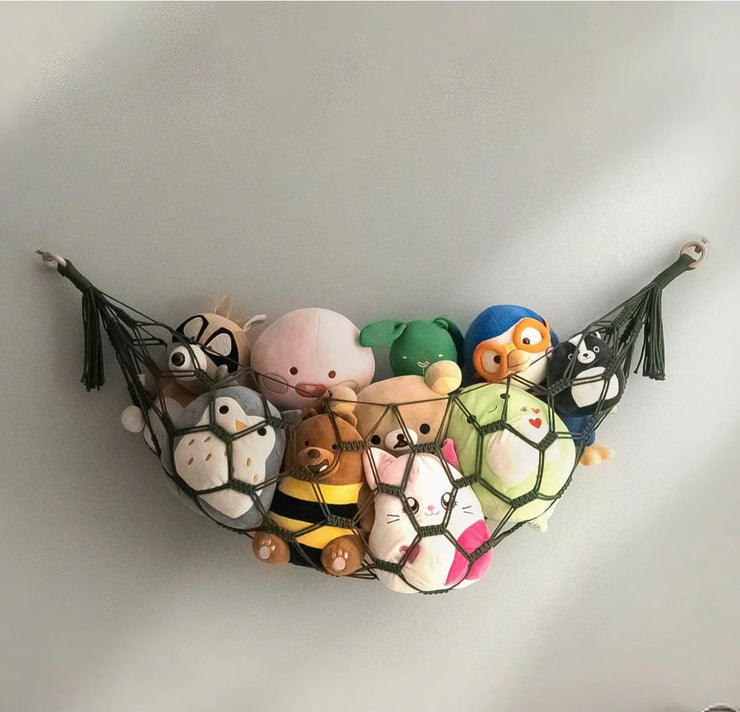 Macrame Toy Hammock For Kid's Play Storage