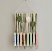 MACRAME LEAVES BOOKSHELF FOR BOHO WALL ART AND MID CENTURY MODERN DECOR