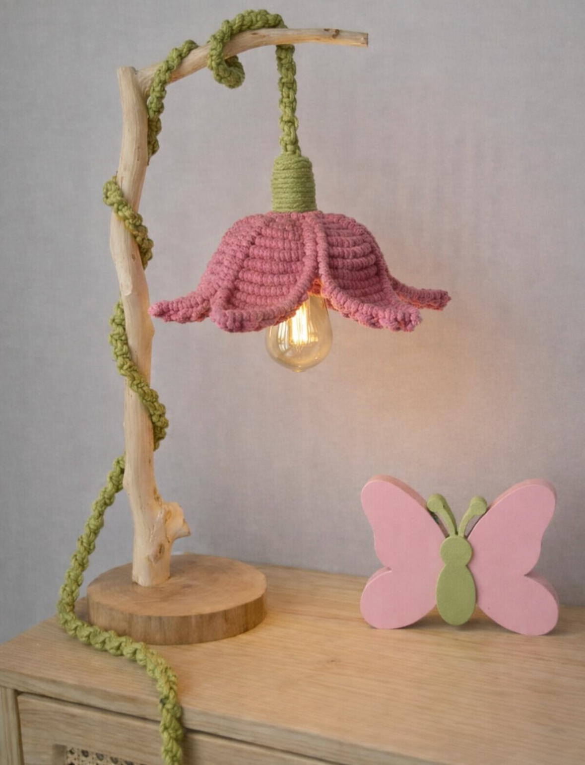 Macrame Flower Lamp