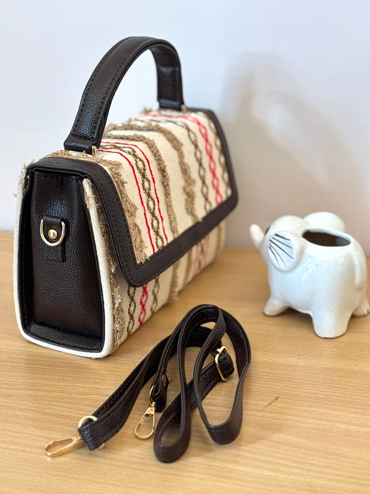 Boho Stripe Box Bag