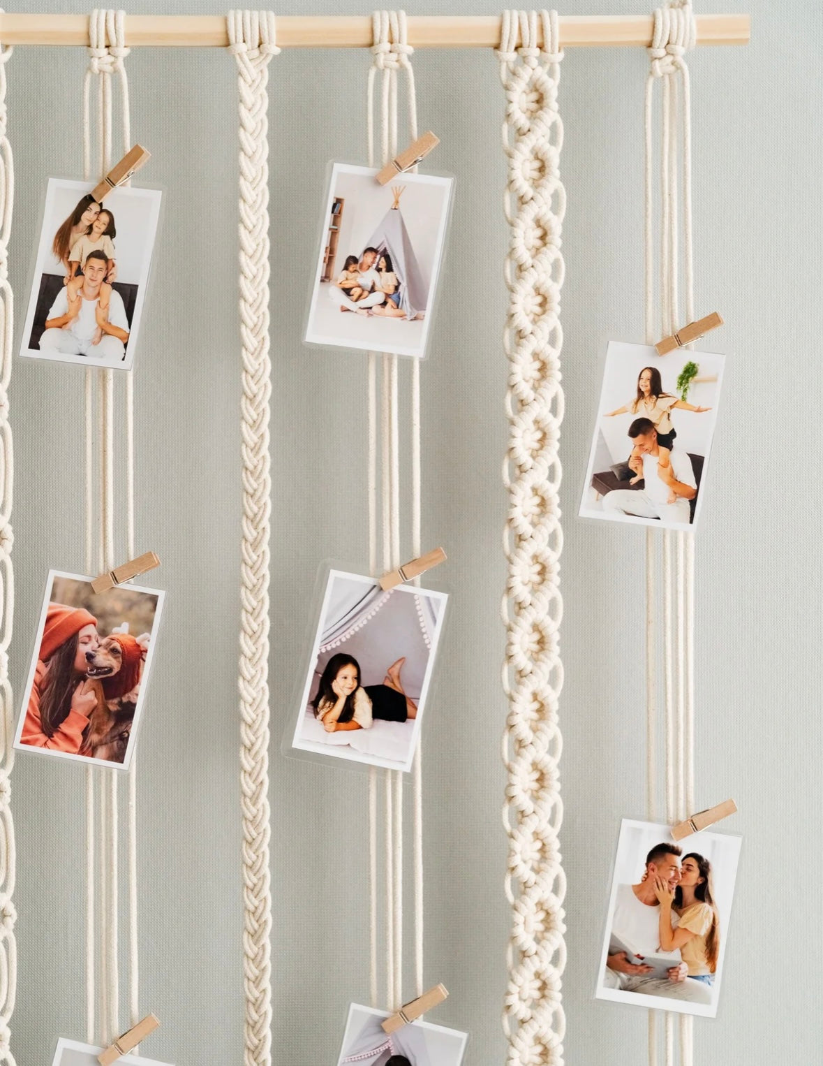 Macrame Photo Hanger For Personalised Wall Decor