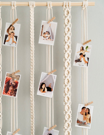 Macrame Photo Hanger For Personalised Wall Decor