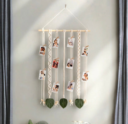 Macrame Photo Hanger For Personalised Wall Decor