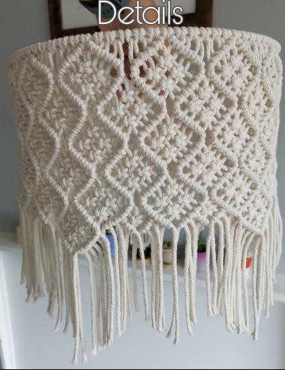 MACRAME DIAMOND LAMPSHADE