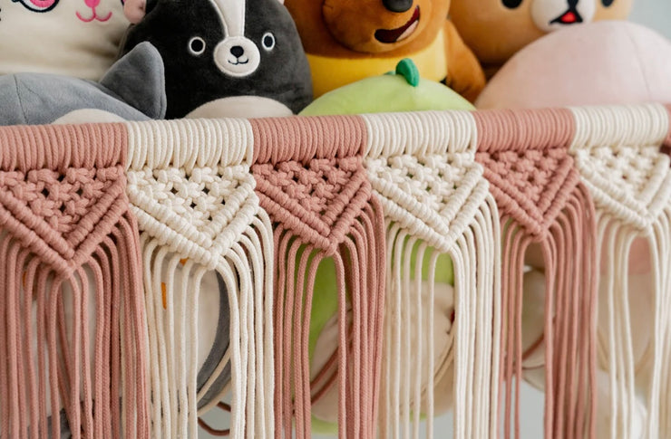 Stuff Animal Hammock For Boho Nursery Toy Storge And Wall Decor
