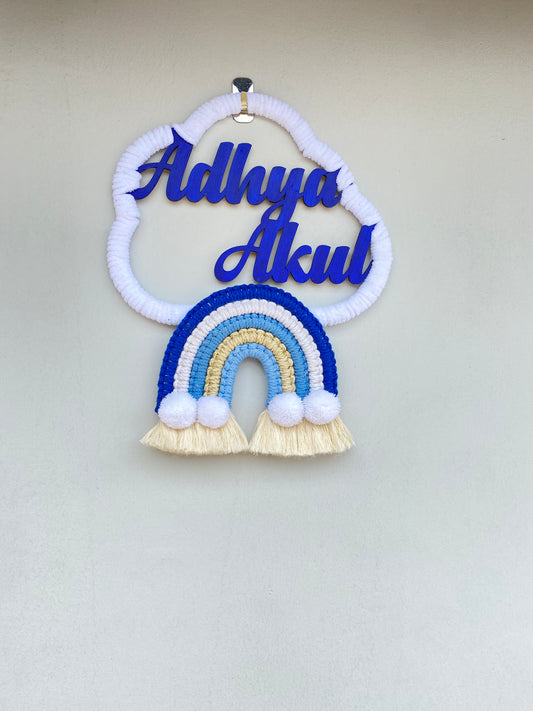 Cloud Macrame Nameplate