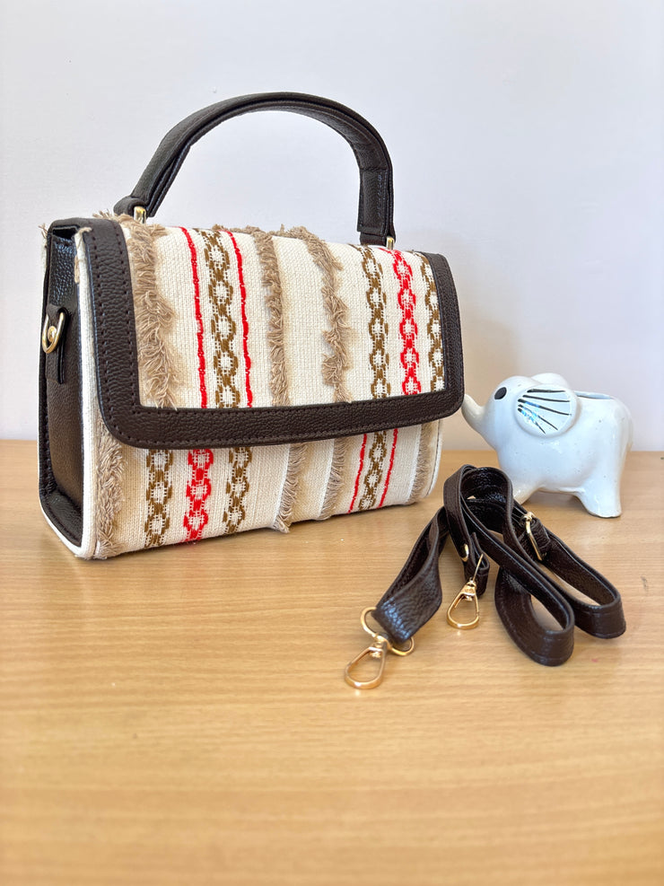 Boho Stripe Box Bag