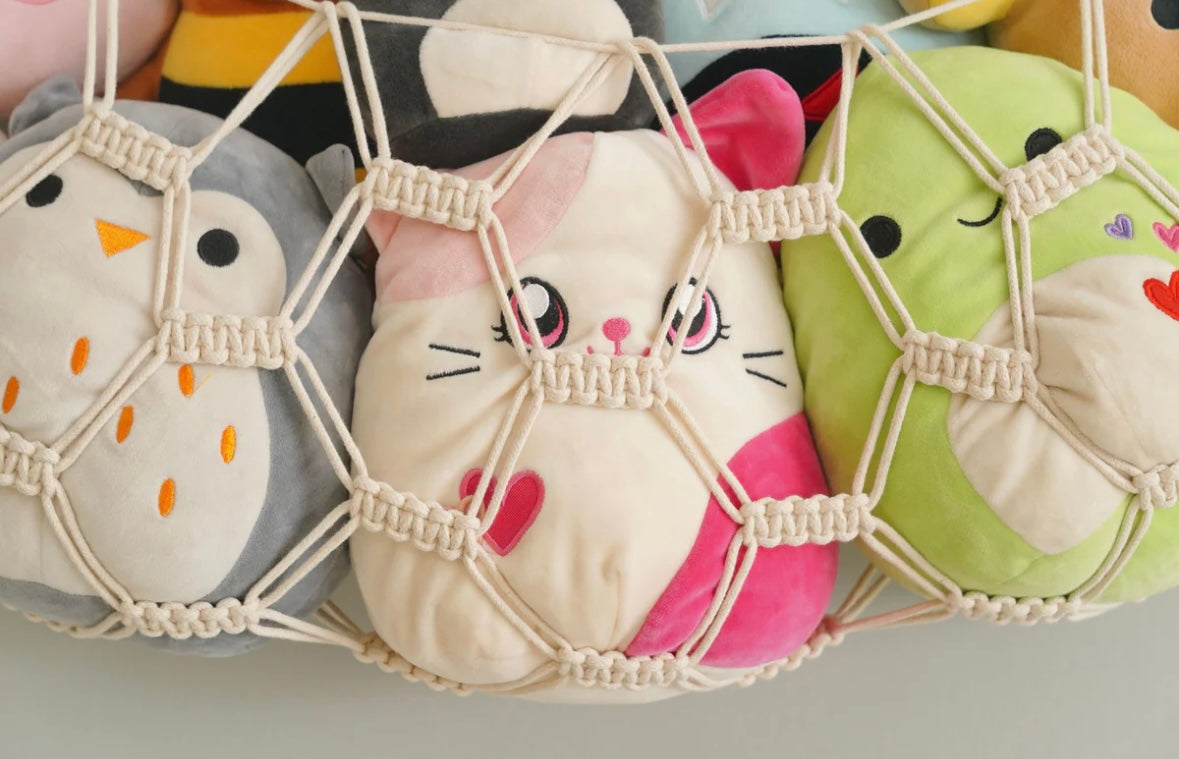 Macrame Toy Hammock For Kid's Play Storage