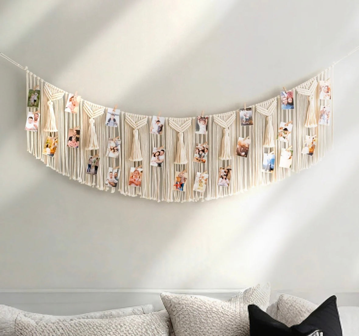 Boho Photo Hanger For Your Chic Wall Photo Display Solution