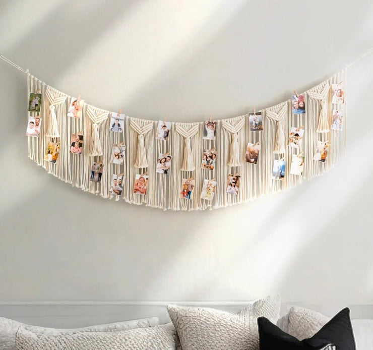 Boho Photo Hanger For Your Chic Wall Photo Display Solution