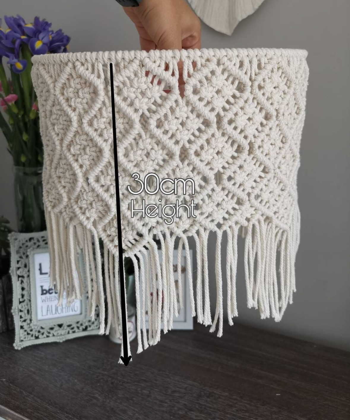MACRAME DIAMOND LAMPSHADE