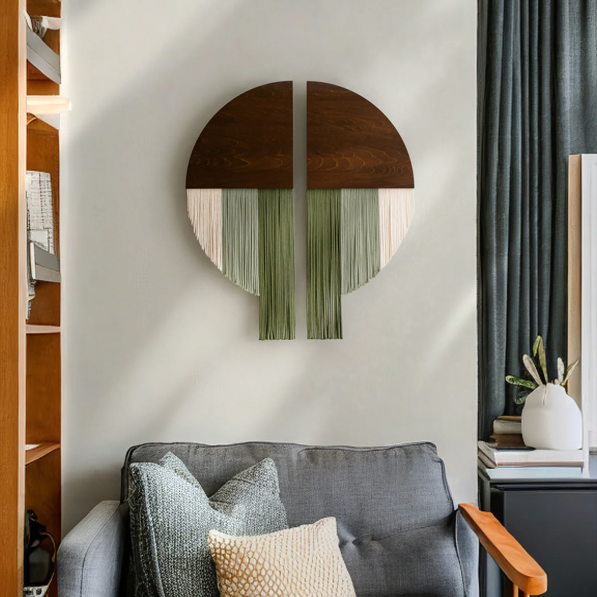 Half split circle wall hanging