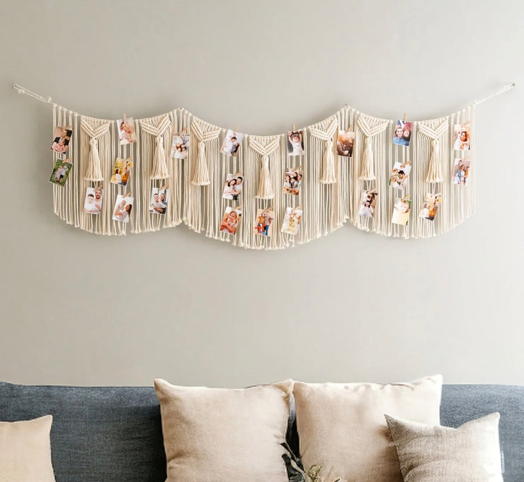Boho Photo Hanger For Your Chic Wall Photo Display Solution