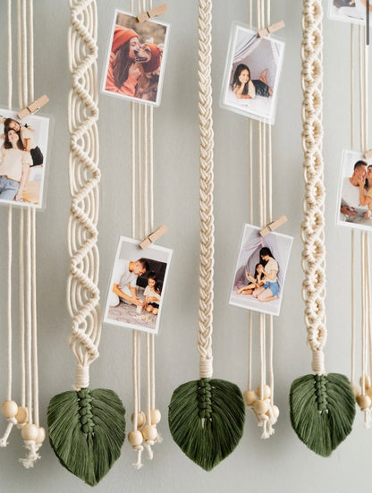 Macrame Photo Hanger For Personalised Wall Decor