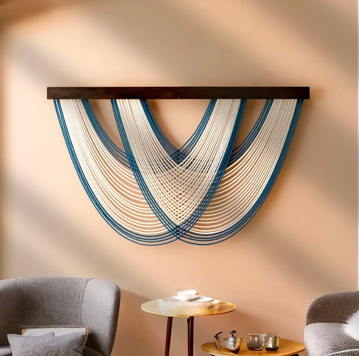 Chic Macrame Fiber Wall Hanging For Boho And Minimalist Spaces