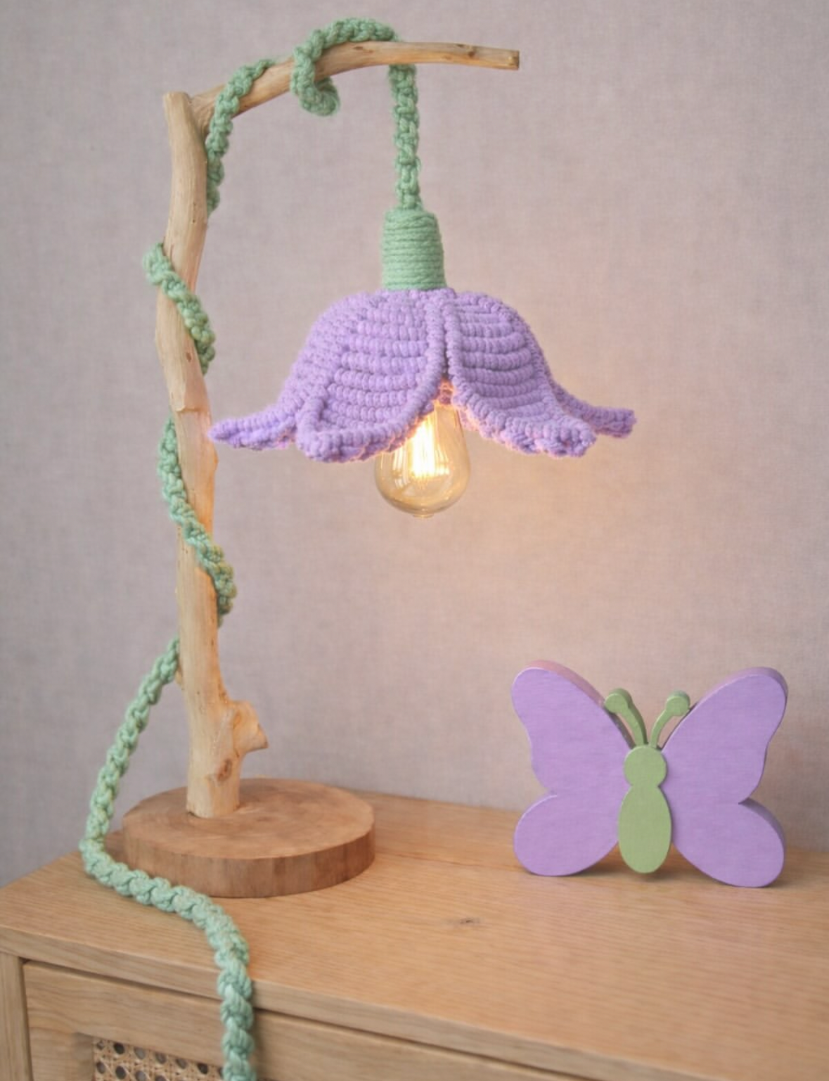 Macrame Flower Lamp