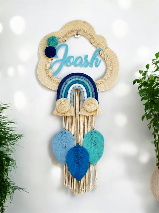 Cloud blue shade nameplate