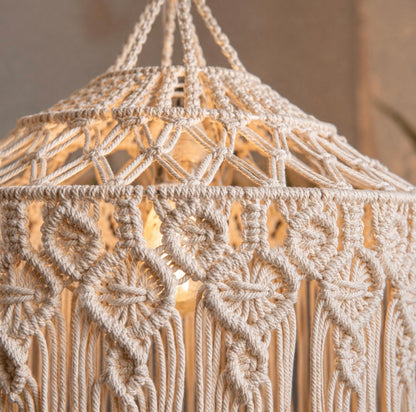 WARM GLOW MACRAME LAMPSHADE