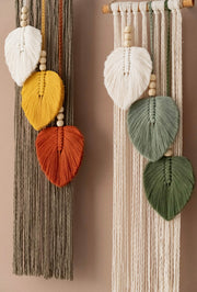 Small wall hanging with feathers