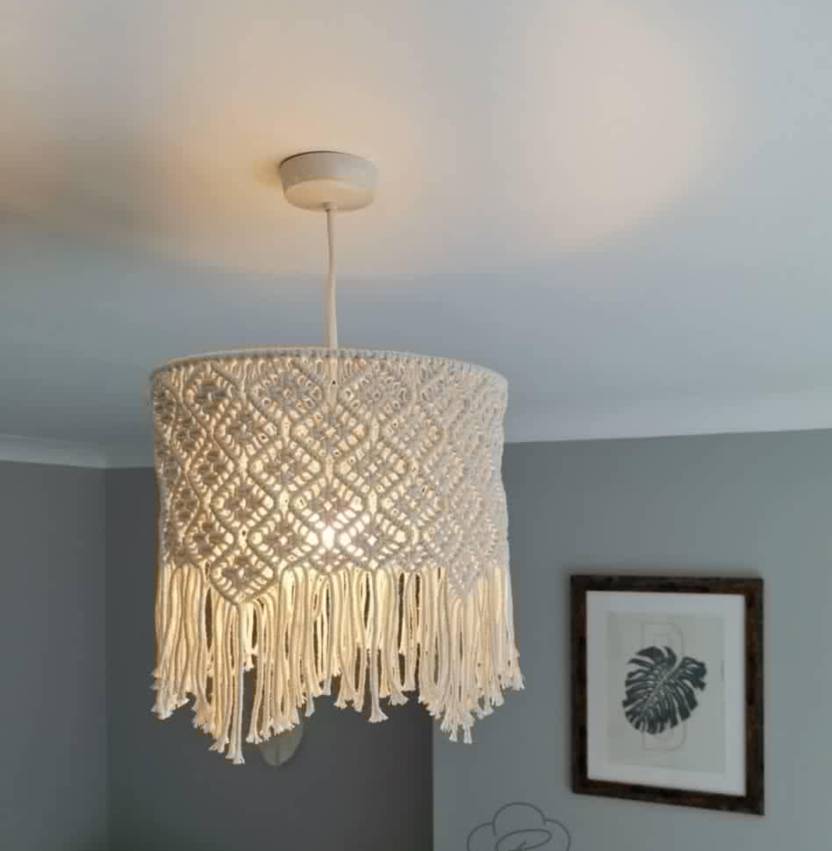 MACRAME DIAMOND LAMPSHADE