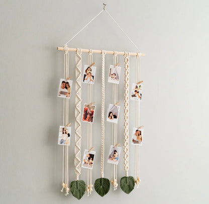 Macrame Photo Hanger For Personalised Wall Decor