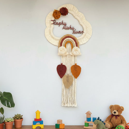 Customised Macrame name hanging