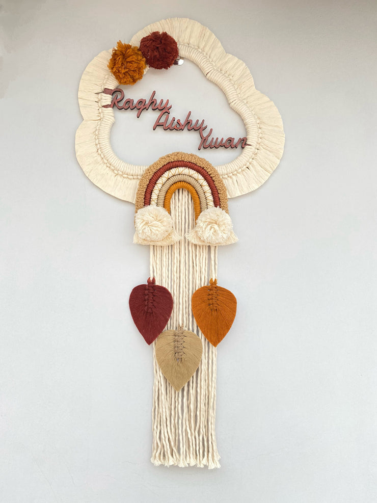 Customised Macrame name hanging