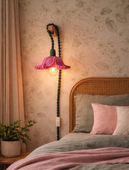 Macrame Flower Lamp