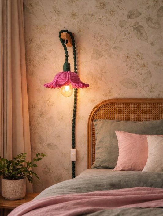 Macrame Flower Lamp