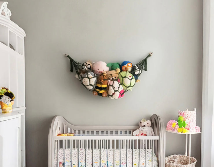 Macrame Toy Hammock For Kid's Play Storage