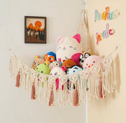 Macrame Toy Hammock For Boho Nursery Storage Solution