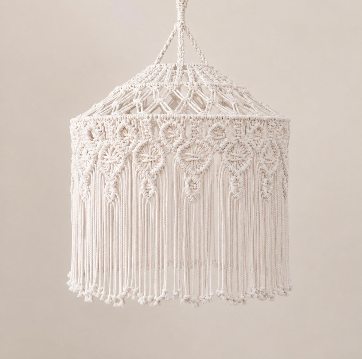 WARM GLOW MACRAME LAMPSHADE