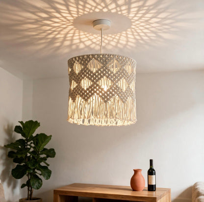 BOHO GLOW MACRAME LAMPSHADE