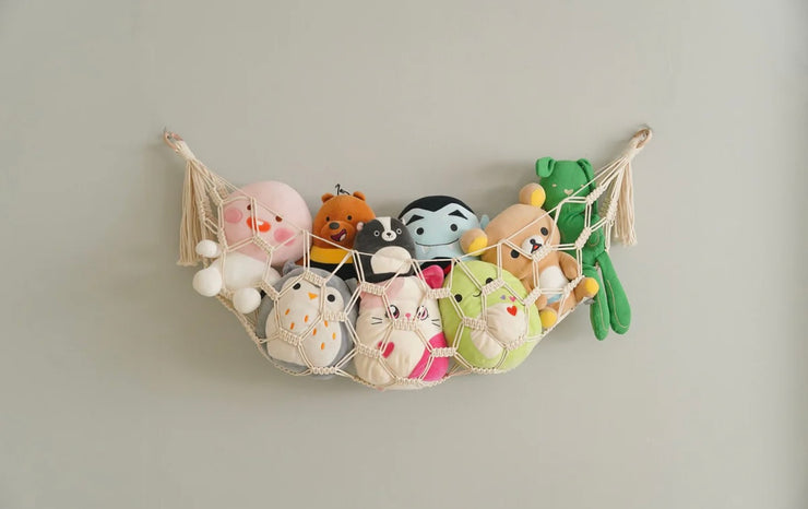 Macrame Toy Hammock For Kid's Play Storage