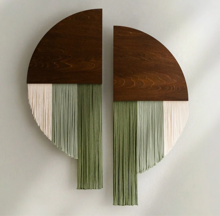 Half split circle wall hanging