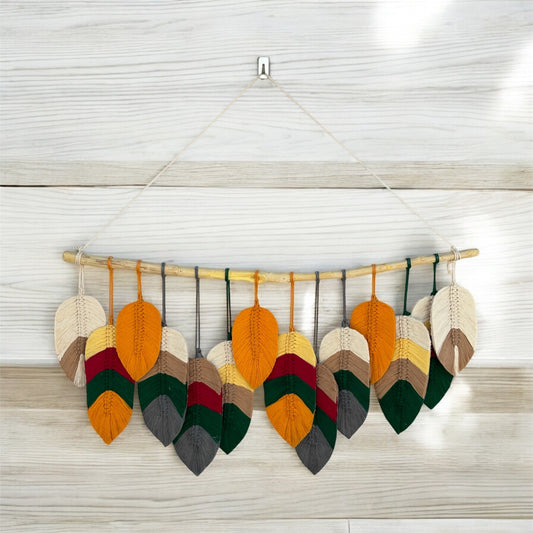 Multicoloured feather Wall hanging