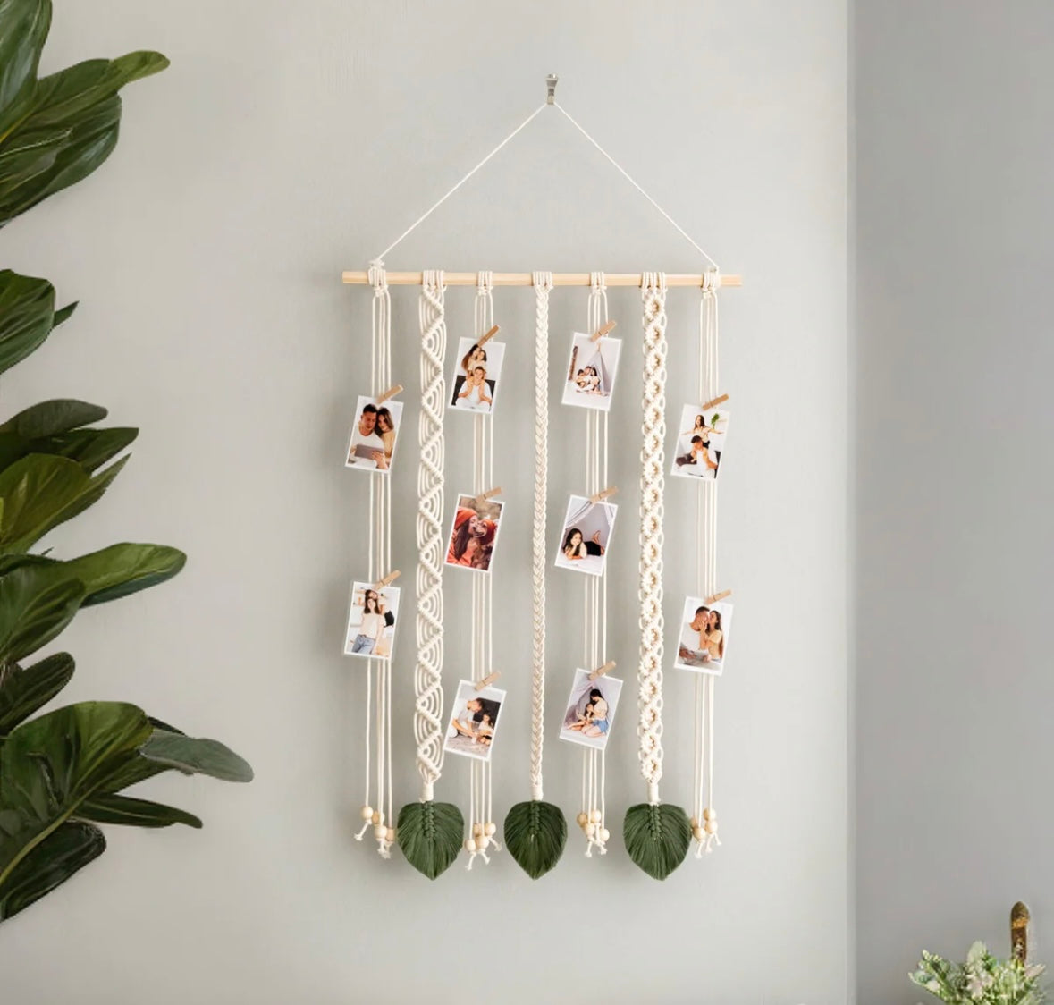Macrame Photo Hanger For Personalised Wall Decor