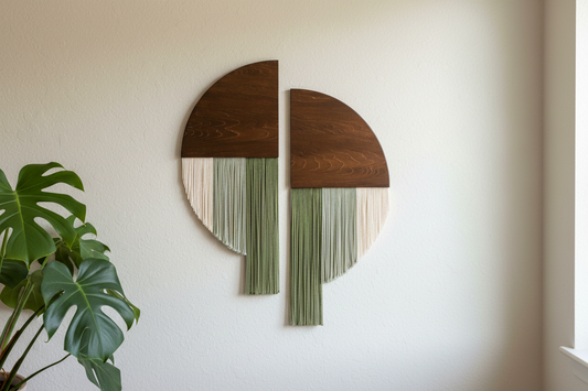 Half split circle wall hanging
